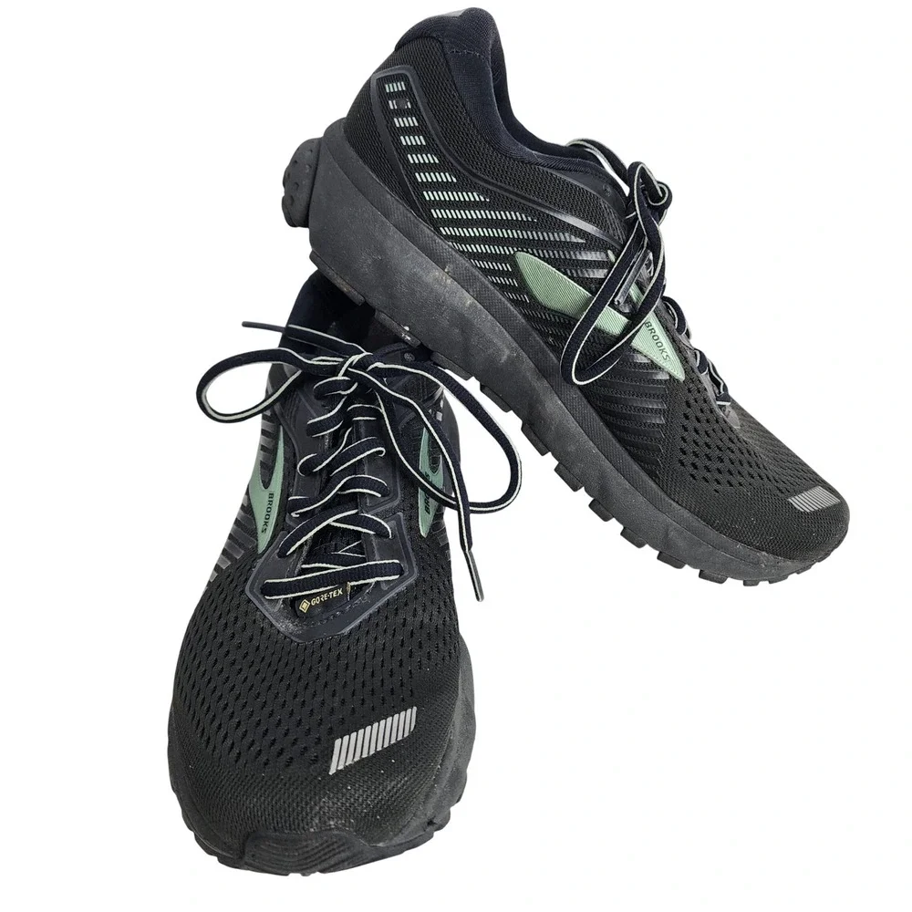 Brooks Ghost 12 Trail Shoes Women's 9‎ Gore-Tex Running Black Green